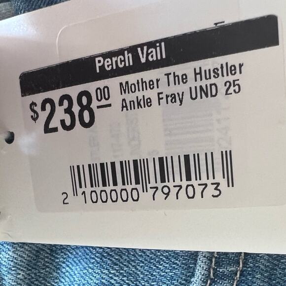 MOTHER The Hustler Ankle Fray Jeans Understudy NWT Size 25 - Picture 5 of 8